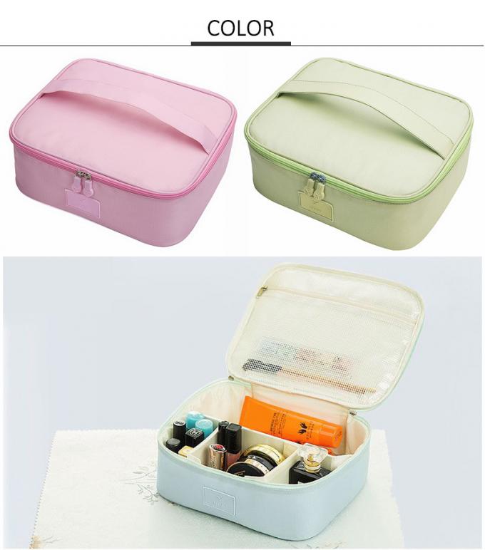 Waterproof Large Polyester Dividers Cosmetics Makeup Bag 2