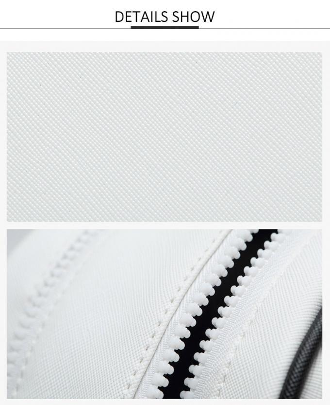 Logo Waterproof PU Leather Double Zipper Makeup Bag 3