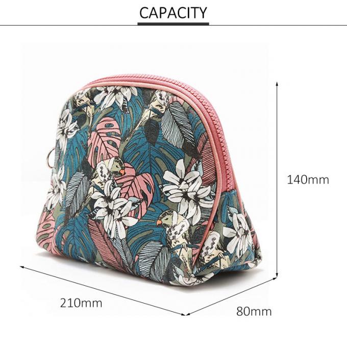 Beauty Eco Friendly Canvas Portable Floral Cosmetic Bag 3