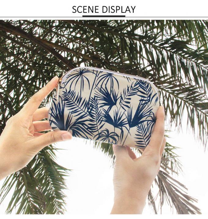 Beauty Eco Friendly Canvas Portable Floral Cosmetic Bag 5