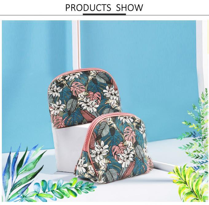 Beauty Eco Friendly Canvas Portable Floral Cosmetic Bag 0