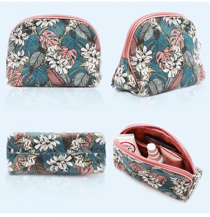 Beauty Eco Friendly Canvas Portable Floral Cosmetic Bag 1