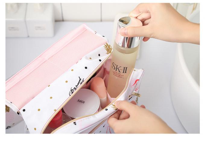 Flamingo Printed Portable Hanging Travel Makeup Bag 6