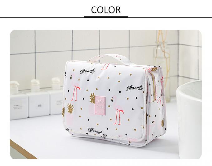 Flamingo Printed Portable Hanging Travel Makeup Bag 3