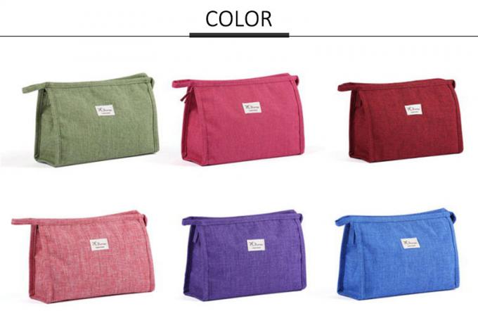 Zipper Private Label Plain Polyester Cosmetic Bag For Travel 3
