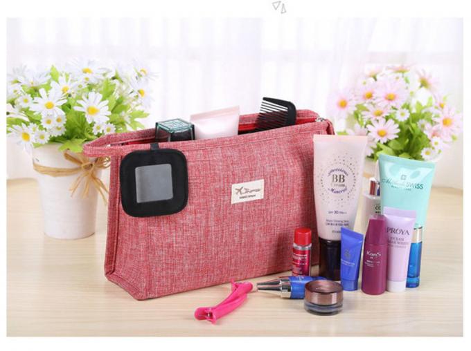 Zipper Private Label Plain Polyester Cosmetic Bag For Travel 7