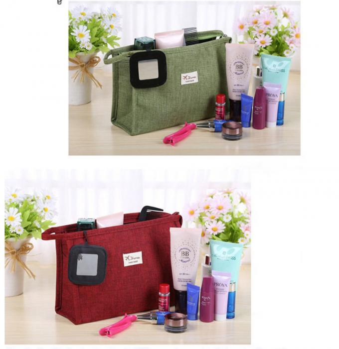 Zipper Private Label Plain Polyester Cosmetic Bag For Travel 6
