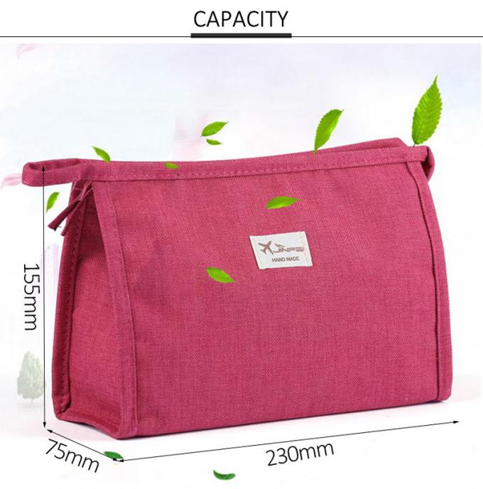 Zipper Private Label Plain Polyester Cosmetic Bag For Travel 1