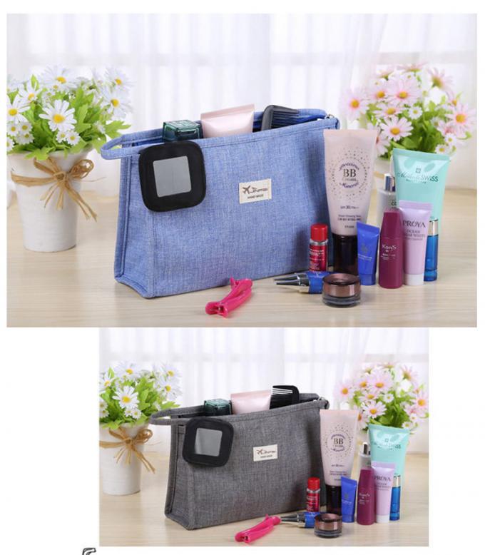 Zipper Private Label Plain Polyester Cosmetic Bag For Travel 9