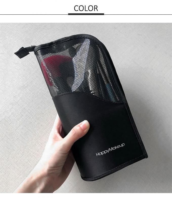 Wear Resistant Polyester Fabric Cosmetic Brush Bag For Travel 3