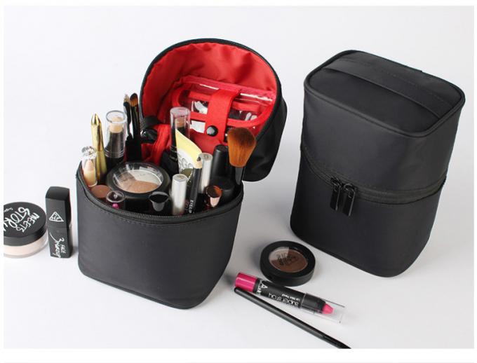 Professional Custom Pure Color Black Ladies Toiletry Bag Case 6