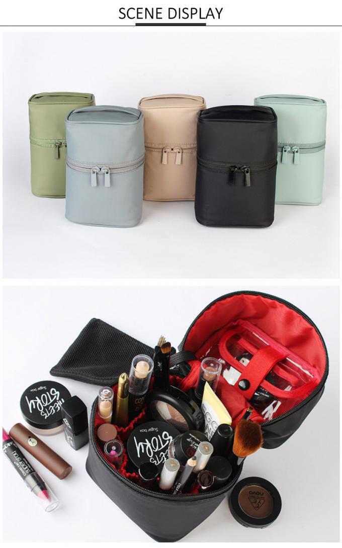Professional Custom Pure Color Black Ladies Toiletry Bag Case 4
