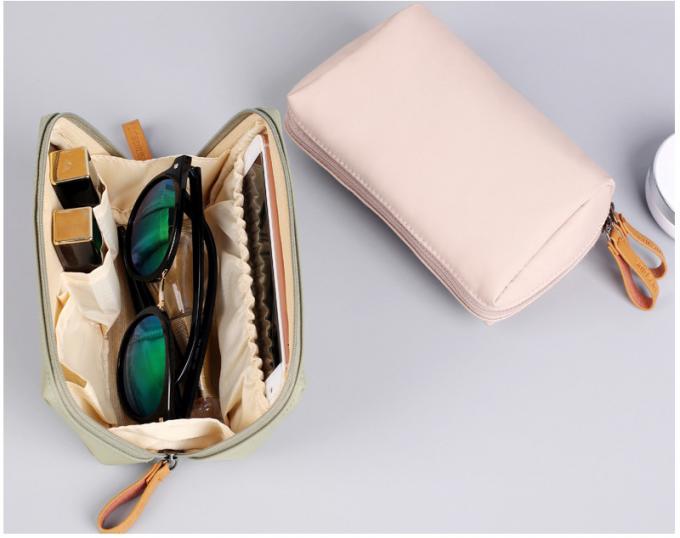 Wholesale Custom Pure Color Blank Polyester Pink Cosmetic Bag 6