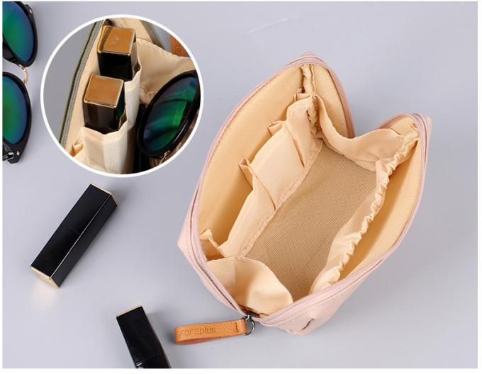 Wholesale Custom Pure Color Blank Polyester Pink Cosmetic Bag 7