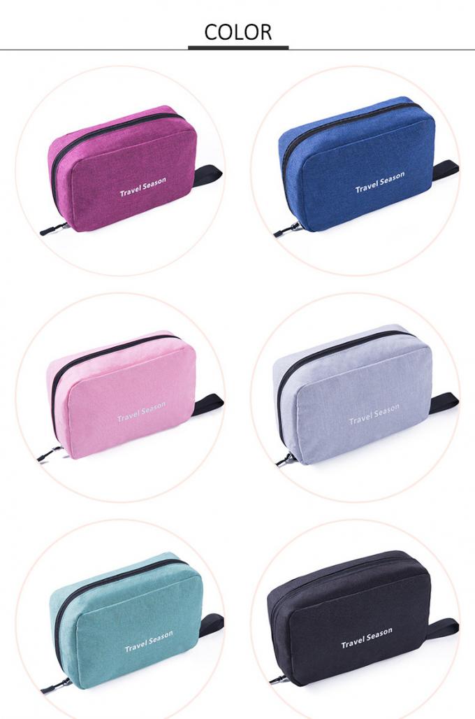 Pure Color Custom Logo Waterproof Polyester Pouch Clutch Bags Cosmetic Bag 2
