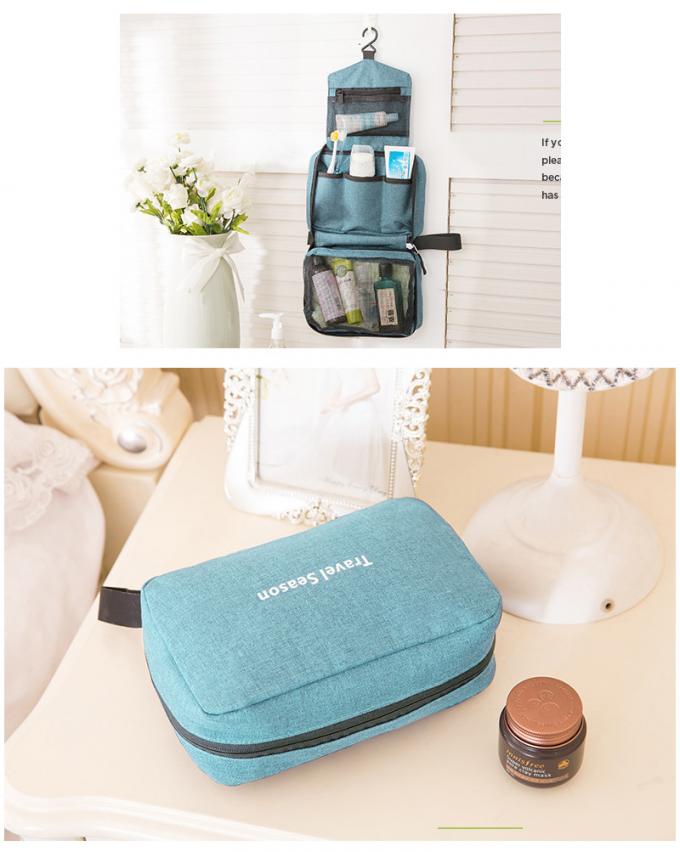 Pure Color Custom Logo Waterproof Polyester Pouch Clutch Bags Cosmetic Bag 5