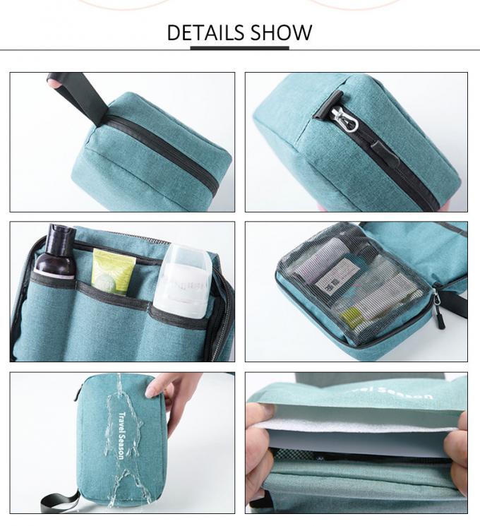 Pure Color Custom Logo Waterproof Polyester Pouch Clutch Bags Cosmetic Bag 3