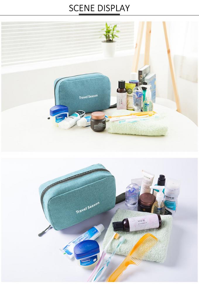 Pure Color Custom Logo Waterproof Polyester Pouch Clutch Bags Cosmetic Bag 4