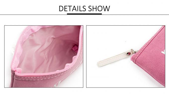 High Quality Pure Color Recycled Portable Travel Zipper Cosmetic Bag 3