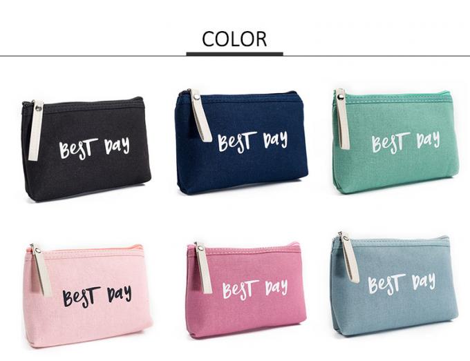 High Quality Pure Color Recycled Portable Travel Zipper Cosmetic Bag 2