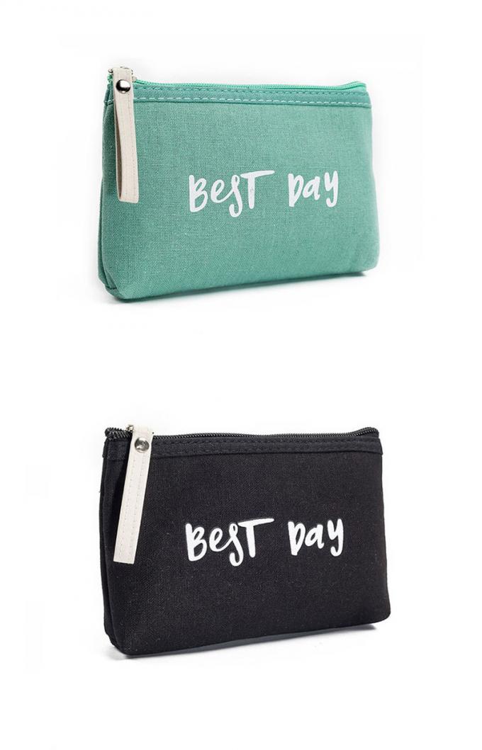 High Quality Pure Color Recycled Portable Travel Zipper Cosmetic Bag 6