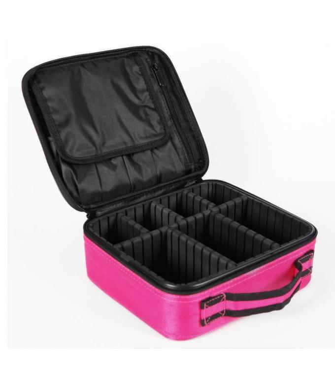 Lady Professional Cosmetic Organizer Mesh Leather Beauty Travel Cosmetic Case 5