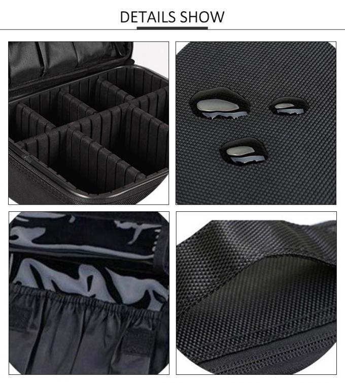 Lady Professional Cosmetic Organizer Mesh Leather Beauty Travel Cosmetic Case 3