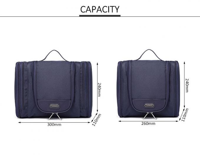 Girls Double Zipper Polyester Hanging Travel Toiletry Bag 1