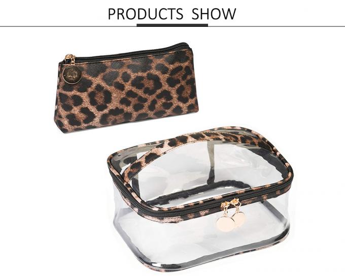 Multifunctional Leopard PVC Cosmetic Organizer Bag 0