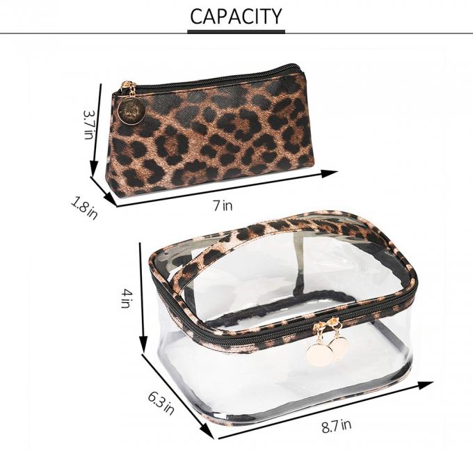 Multifunctional Leopard PVC Cosmetic Organizer Bag 1