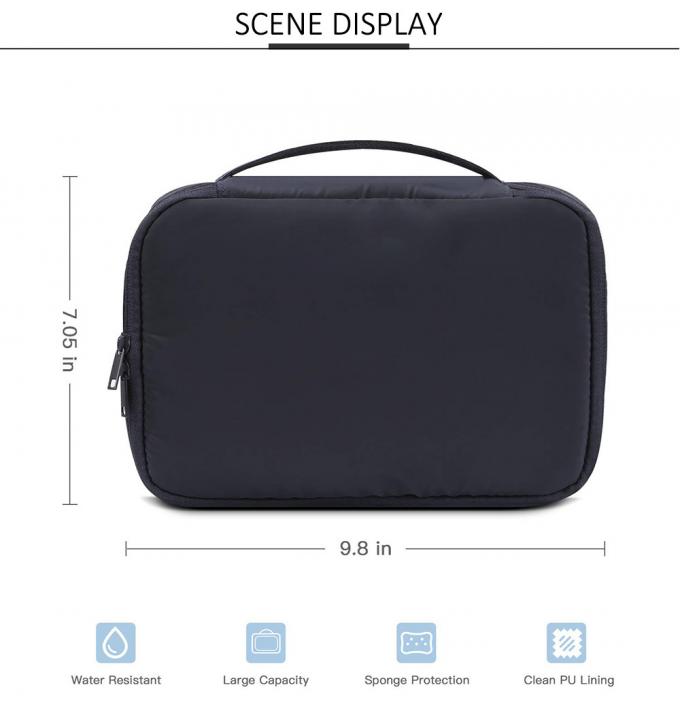 Double Zipper Polyester Cosmetic Toiletry Bag For Travel 2