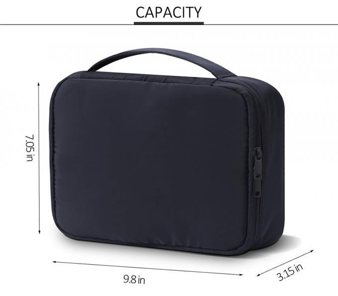 Double Zipper Polyester Cosmetic Toiletry Bag For Travel 1