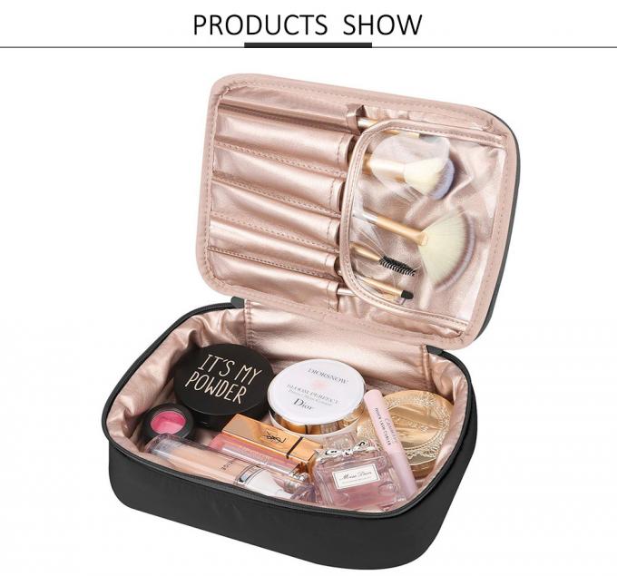 Double Zipper Polyester Cosmetic Toiletry Bag For Travel 0
