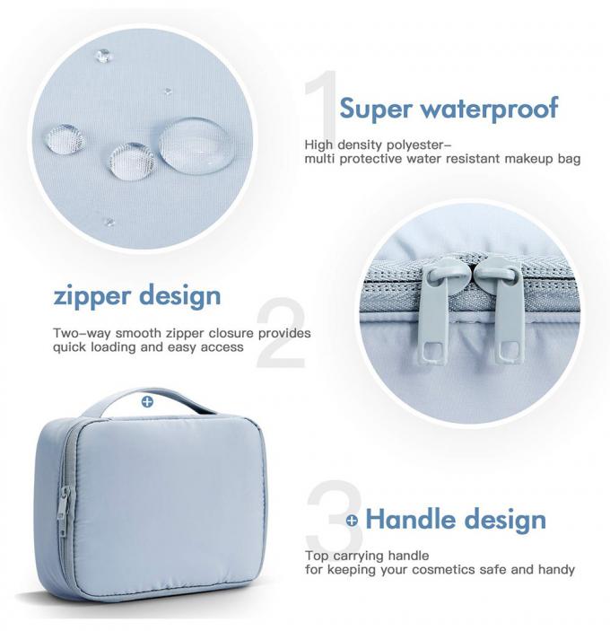 Light Water Resistant Zipper Travel Cosmetic Bags 3